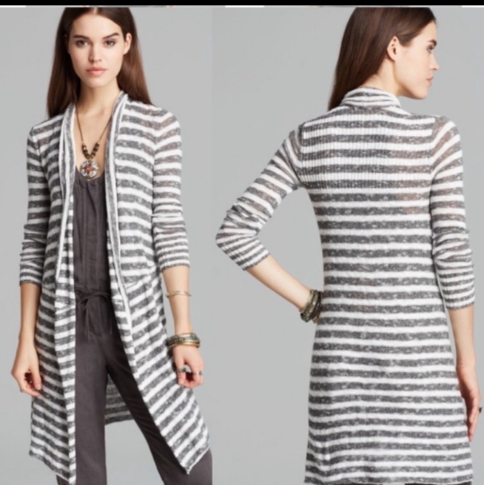 Free People forget me striped duster cardigan
